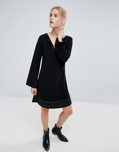 Платье с длинными расклешенными рукавами Pepe Jeans Janet - Черный