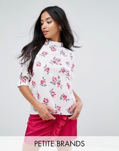 Блузка с цветочным принтом Fashion Union Petite - Белый
