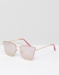 Розово-золотистые зеркальные солнцезащитные очки ALDO Chelirien - Золотой