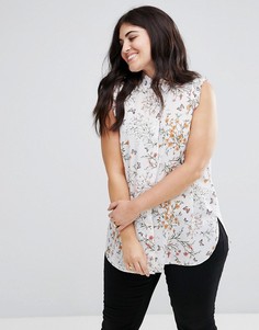 Рубашка с цветочным принтом и оборками на плечах Koko - Мульти