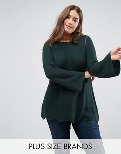 Джемпер с пышными рукавами Junarose - Зеленый