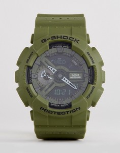 Зеленые цифровые часы на силиконовом ремешке G-Shock GA-110LP-3AER - Зеленый