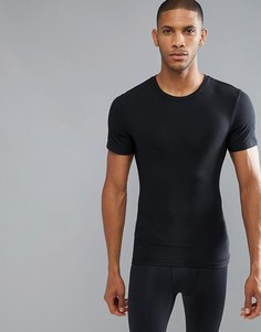 Черная компрессионная футболка из хлопка Spanx - Черный
