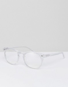 Круглые очки в стиле ретро с прозрачной оправой и стеклами ASOS - Очистить