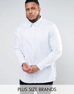 Узкая строгая фактурная рубашка Burton Menswear PLUS - Белый