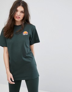 Oversize-футболка бойфренда с выбеленным логотипом Ellesse - Зеленый