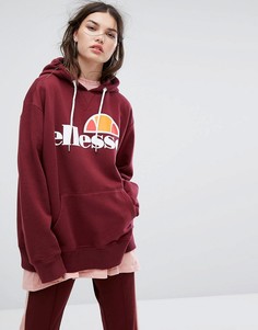 Худи бойфренда с логотипом на груди Ellesse - Красный