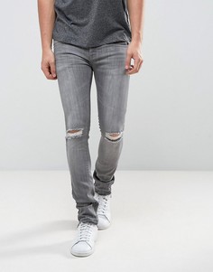 Серые зауженные джинсы с развернутым краем Loyalty and Faith Manchester - Серый