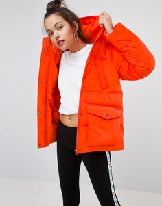 Дутая куртка с карманами ASOS - Оранжевый