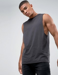 Черная майка с заниженными проймами ASOS - Черный