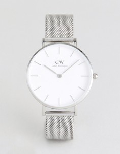 Серебристые часы с сетчатым ремешком Daniel Wellington DW00100164 - Серебряный