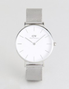 Серебристые часы с сетчатым ремешком Daniel Wellington DW00100164 - Серебряный