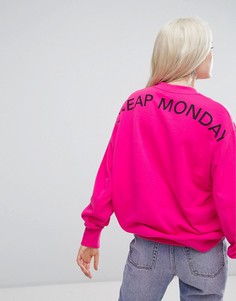 Розовый свитшот-оверсайз с логотипом сзади Cheap Monday - Розовый