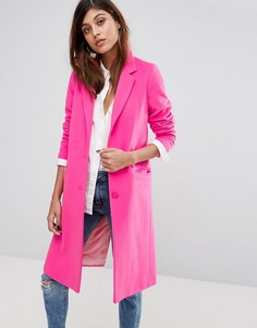 Пальто из ткани с добавлением шерсти Helene Berman - Розовый