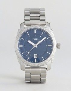Серебристые часы с браслетом Fossil FS5340 Machine - Серебряный