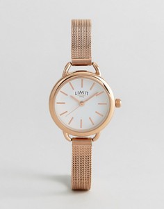 Часы с сетчатым браслетом и розово-золотистым покрытием Limit эксклюзивно для ASOS - Золотой