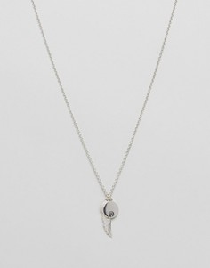 Серебристое ожерелье с крыльями Chained & Able - Серебряный