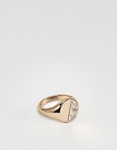Кольцо-печатка в винтажном стиле Chained & Able - Золотой