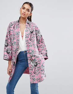 Кимоно с жаккардовым рисунком ASOS Premium - Розовый