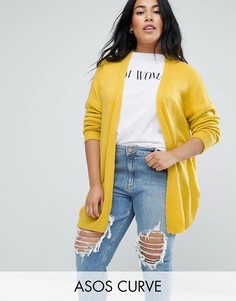 Пушистый кардиган ASOS CURVE - Желтый