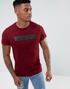 Бордовая футболка с логотипом Versace Jeans - Красный