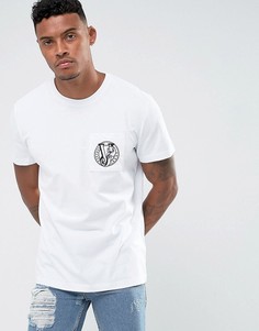 Белая футболка с логотипом на груди Versace Jeans - Белый