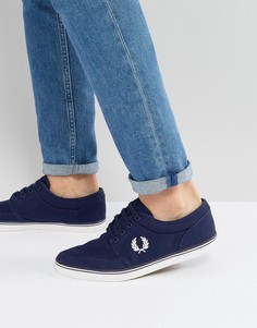 Синие парусиновые кеды Fred Perry Stratford - Синий