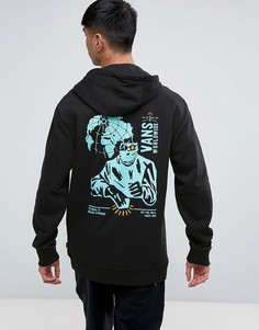 Худи черного цвета с принтом на спине Vans VA36KJBLK - Черный