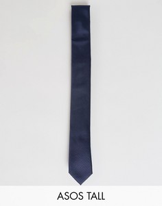 Темно-синий узкий галстук ASOS TALL - Темно-синий