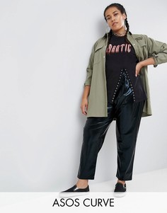 Лакированные брюки-галифе ASOS CURVE - Черный