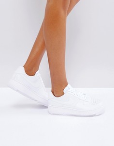 Белые кроссовки на платформе Nike Air Force Upstep - Белый