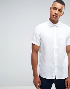 Рубашка с короткими рукавами из 100% льна Celio - Белый