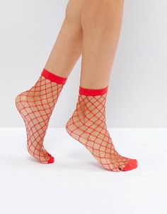 Носки в сетку Pieces - Красный