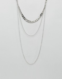 Ожерелье в несколько рядов Pieces - Серебряный