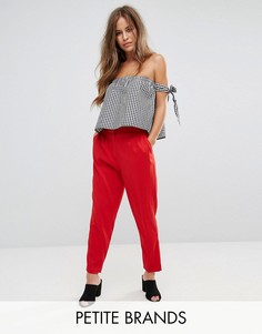 Суженные книзу брюки Miss Selfridge Petite - Черный