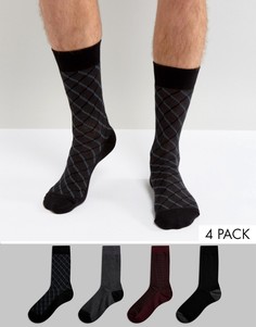 Набор из 4 пар носков Burton Menswear - Черный