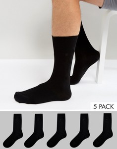 Набор из 5 пар носков Burton Menswear - Черный