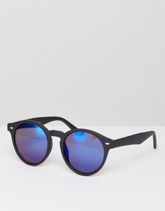 Черные круглые солнцезащитные очки Burton Menswear - Черный