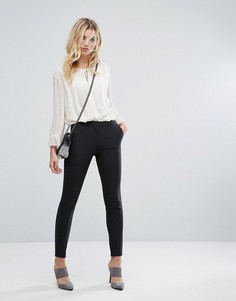 Укороченные брюки с молниями Selected - Серый