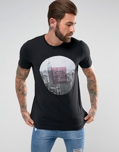 Черная футболка с принтом NYC New Look - Черный