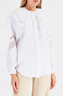 Блузка с кружевом Nina Ricci