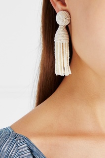 Серьги из бисера Oscar de la Renta