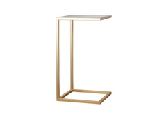 прикроватный столик со столешницей из стекла бронзового цвета (for miss) золотой 36x65x35 см.