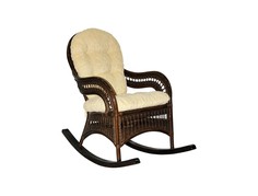 Кресло-качалка плетеное kiwi (ecogarden) коричневый 66x99x108 см.
