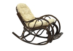 Кресло-качалка с подножкой коричневое (ecogarden) коричневый 56x93x117 см.