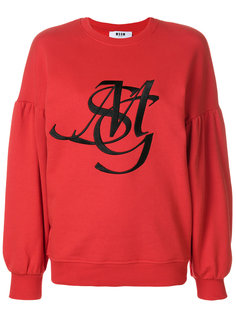 толстовка с принтом логотипа MSGM