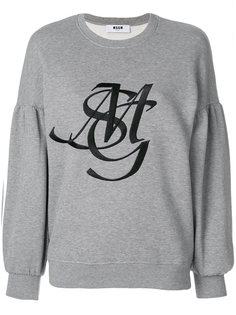 толстовка с вышивкой логотипа MSGM