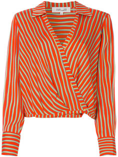 блузка в полоску с запахом  Diane Von Furstenberg