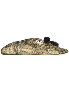 pointed eye motif sequin mules Figue