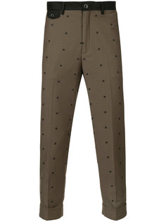 star print cropped trousers Education From Youngmachines